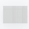White Background Wall with Rectangular Panels in Minimalist Modern Home Interior Design