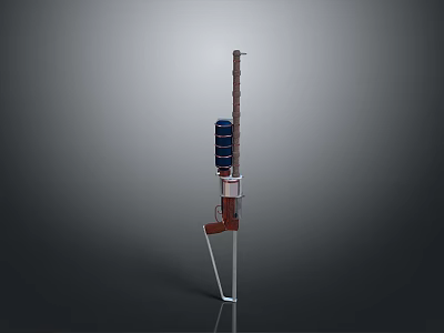Detailed 3D Model Of Vintage Rifle With Wooden Stock And Metal Barrel 3d model