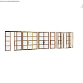 Modern Glass Doors With Black Frame And Transparent Panels For Interior Design