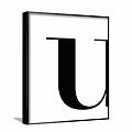 Minimalist Black Letter U Design On White Background With Gray Borders 3d model