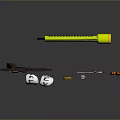 Crossbow Mechanical Crossbow Shift Bow and Arrow Shoot Far Equipment Weapons High-tech Crossbow 3d model