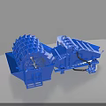 Blue Industrial Sand Washing Equipment With Rotary Drum And Screening System