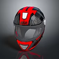 GIVI Red And Black Motorcycle Helmet With Clear Visor And Ventilated Design