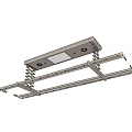 Stainless Steel Retractable Clothes Hanger with Double Rod and Spring Design for Wardrobe