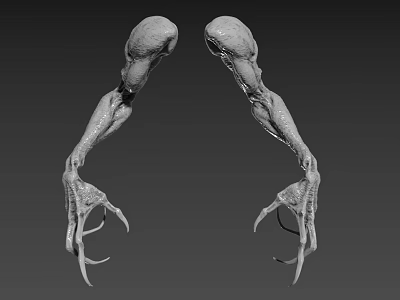 Terrifying Game Movie Character Monster Arm With Sharp Claws And 3D Muscular Structure 3d model