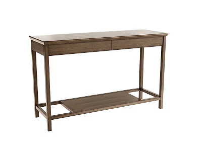 Simple Modern Wooden Entryway Cabinet Sideboard With Drawer And Lower Shelf 3d model
