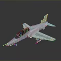 Silver Scale Model Fighter Jet Aircraft With Detailed Cockpit And Wings