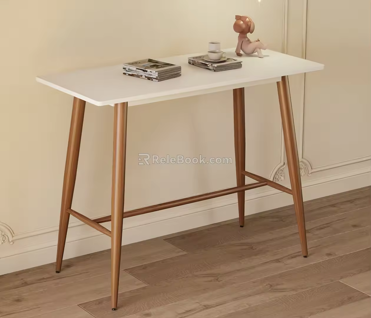 Nordic Bar Table Long Table Dining Table Desk Computer Table 3d model