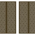 Decorative Brown Folding Screen With Intricate Geometric Pattern For Room Division 3d model