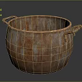 Rustic Terracotta Garden Decor Pot With Dual Handles And Weathered Rustic Finish