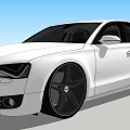 Luxury White Car With Modern Sleek Design And Black Alloy Wheels