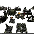 Mechanical Sci Fi Military Equipment Models Featuring Robot Characters And Creatures 3d model