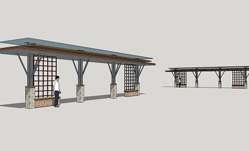 Modern Pavilion Canopy 3d model