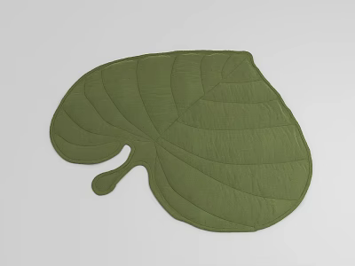 Leaf Shaped Green Decorative Rug Adding Natural Charm To Modern Home Decor 3d model