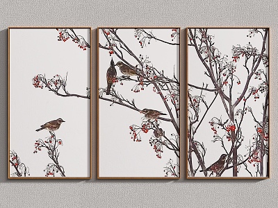 New Chinese Plant Painting Hanging Paintings model