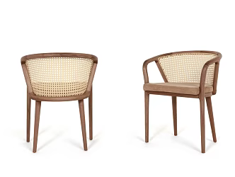 New Chinese-style Rattan Chair 3d model