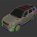 Silver Sporty SUV With Black Roof Sleek Body And Black Wheels On Reflective Surface