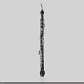 Black Wooden Clarinet Musical Instrument With Silver Keys And Professional Design