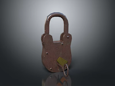 Hardware Tools Sturdy Metal Padlock with Classic Design for Security Applications 3d model