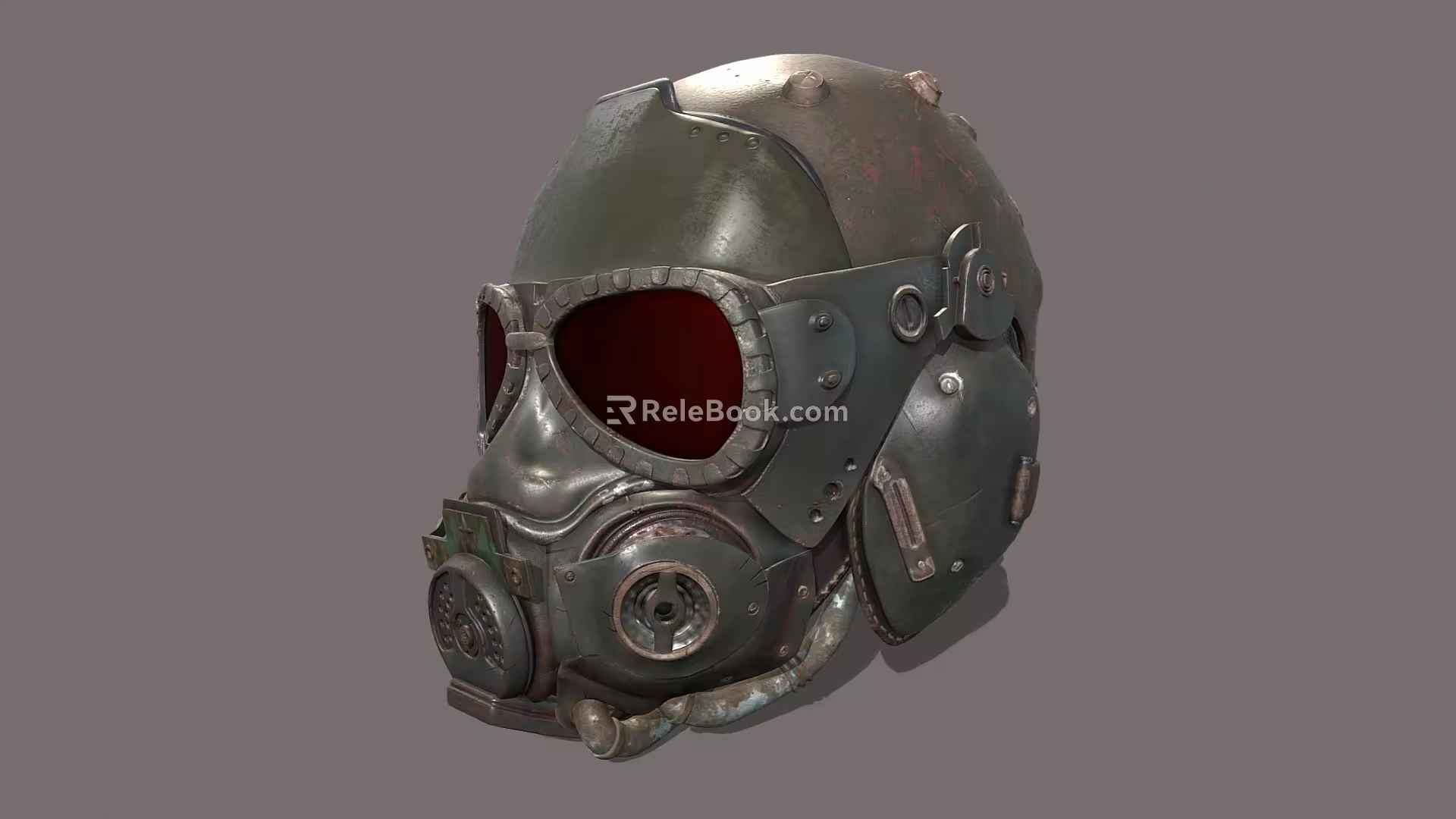 Gas Mask Gas Mask Biochemical Mask Helmet Science Fiction Helmet Flying Helmet Low Face Number Low Mold Simple Mold Movie Level Realistic 3d model