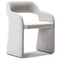 Modern Upholstered Accent Chair With Curved Armrests And Multiple Color Options For Home Decor