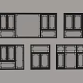 Chinese-style window new Chinese-style window casement window glass window door window bay window floor-to-ceiling window 3d model