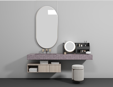 modern sink bathroom cabinet 3d model