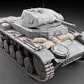 German Tank II Tank Light Tank World War II Tank Vintage Tank 3d model