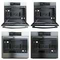 Stainless Steel Kitchen Appliances Set Including Refrigerator Dishwasher Oven And Freezer