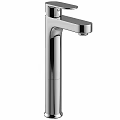 Sleek Modern Chrome Faucet With High Arc Spout And Single Handle