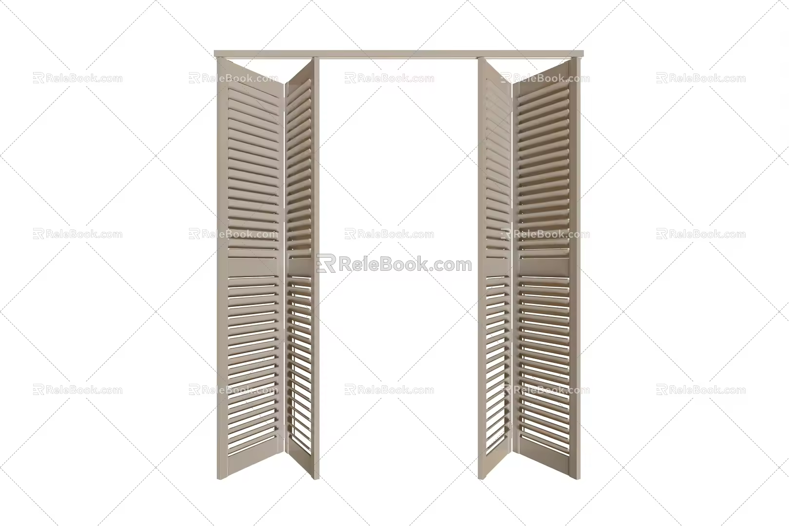 Modern folding door shutter door 3d model