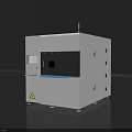 White Industrial Equipment With Control Panel Black Window Top Indicator Light Side Cabinets And Wheels