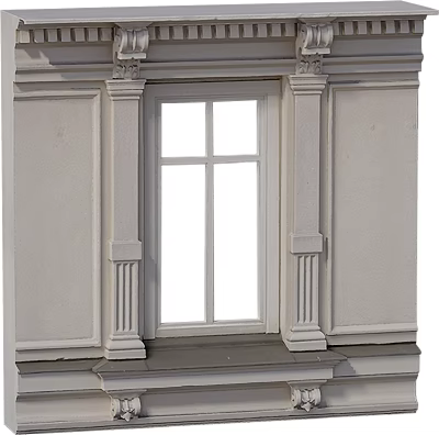 European-style windows 3d model