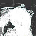 Futuristic Game Movie Character With Mechanical Armor Shoulder Plates And Muscular Build Design