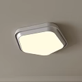 Modern Minimalist Square Flush Mount Ceiling Light With Metal Frame And White Luminous Panel 3d model