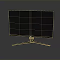 Modern Black Desktop Computer Monitor With Stable Stand For Home Office Workspace