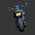 Sleek Dark Blue Modern Motorcycle With Streamlined Body And Leather Seat
