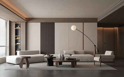 Mid-ancient living room sofa combination corner sofa shaped sofa 3d model