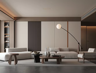 Mid-ancient living room sofa combination corner sofa shaped sofa 3d model