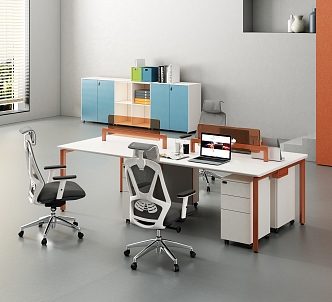 modern office chair desk 3d model