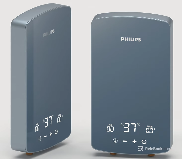 Philips Digital Electric Water Heater With Temperature Display And Control Buttons 3d model
