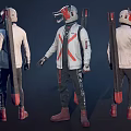 Modern robot fox robot 3d model