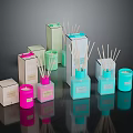 Fragrance Cosmetic Products Featuring Colorful Bottles Boxes Reed Diffusers And Scented Candles