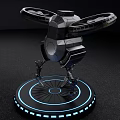 Smart Machine With Advanced Mechanical Arms And Illuminated Circular Base 3d model