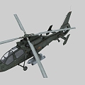 China Armed Helicopter Land Aviation Z19 Helicopter Wuzhi 19 WZ19 Armed Reconnaissance Black Whirlwind Kite 3d model