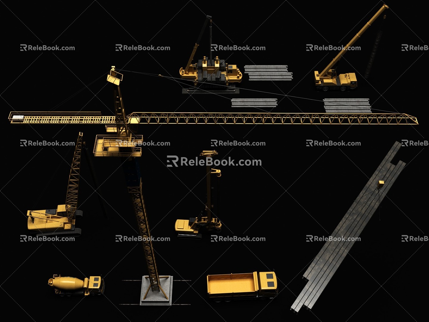 Common construction equipment V1 3d model