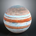 Jupiter Gas Giant Planet With Colorful Stripes And Atmospheric Bands