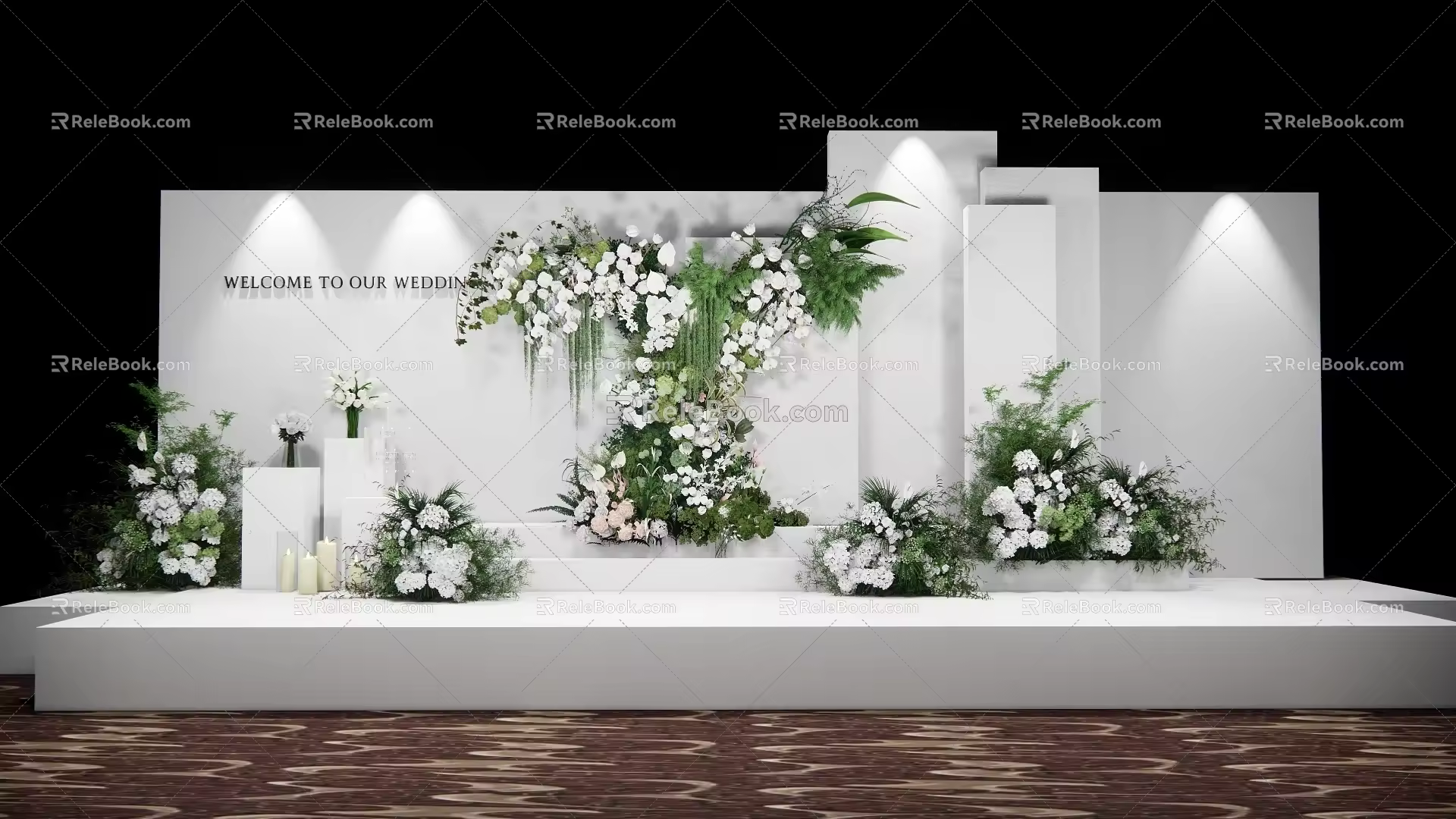 918 LP Simple Main Stage Wedding Drafting Master and Design Material Effect Drawing Including Production Documents 3d model