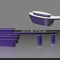 Modern Design Showcase Shelves With Unique Structure For Retail Store Product 3d model