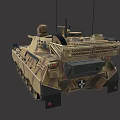 Tank Military Armored Combat Vehicle With Camouflage Design And Heavy Weaponry